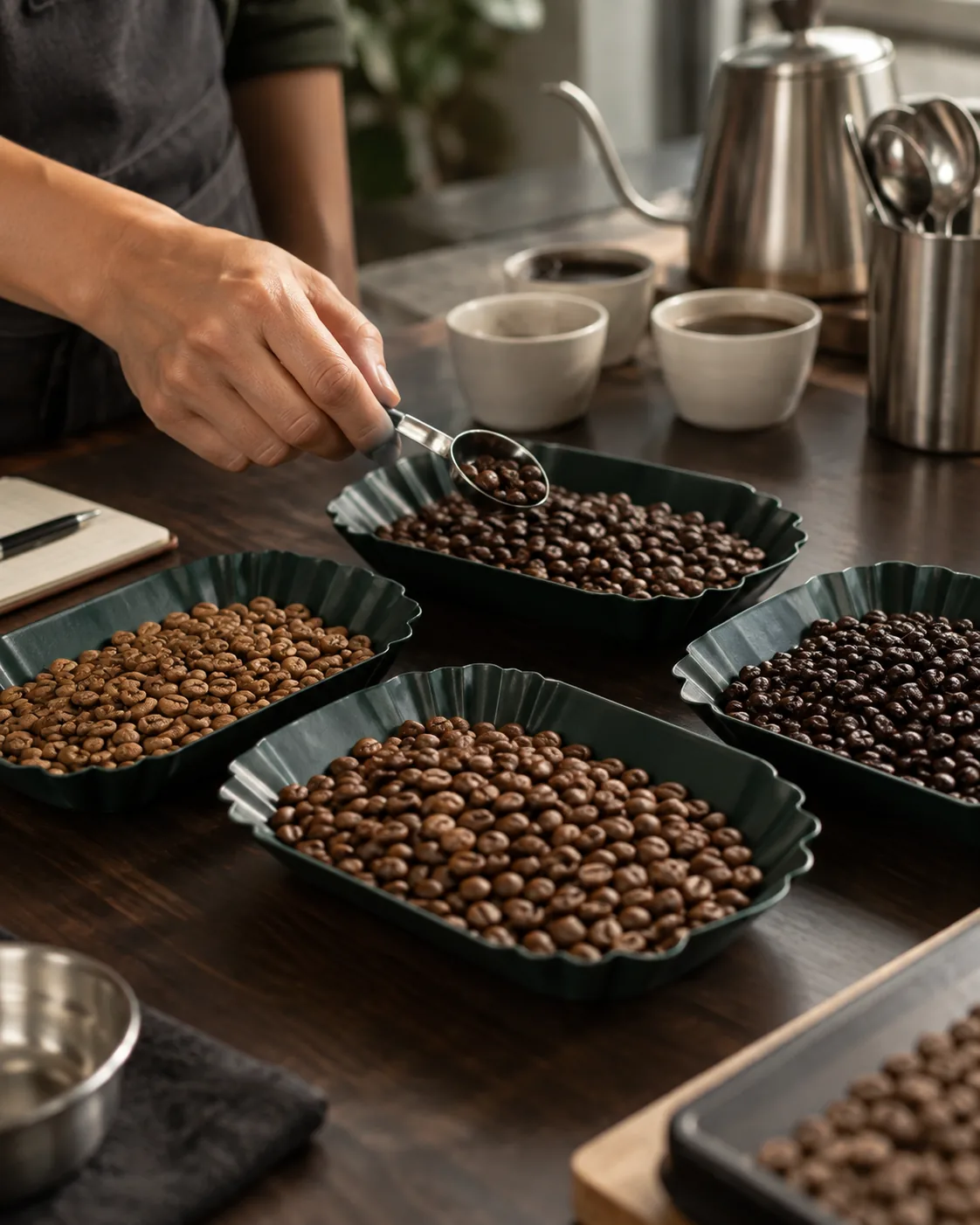 Cambodian coffee supplier sample selection for Fine Robusta wholesale buyers
