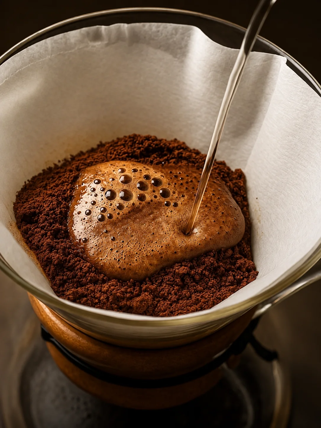 Pour-over coffee prepared for hotel and restaurant service